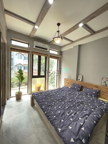 Hình ảnh 1PN 40m2, ban công thoáng, phong cách Nhật, đã có sẵn đầy đủ nội thất.