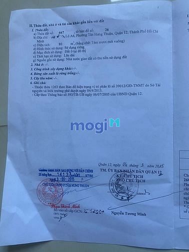 Hình ảnh Bán Lô Đất Đường 20m, Trong Khu Dân Cư An Sương, 4x20m, Sổ Riêng