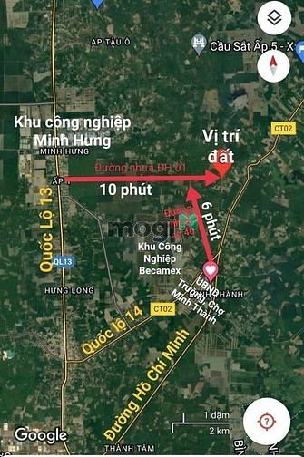 Hình ảnh Bán lô đất DT hơn 500m2 gần kcn becamex giá hơn 200tr
