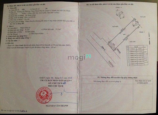 Hình ảnh Bán Lô Đất 71m2 Mặt Tiền Hẻm 75 Trương Văn Hải,P. Tăng Nhơn Phú B