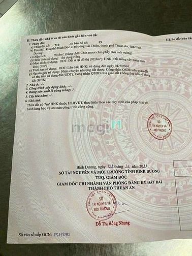 Hình ảnh đất lái thiêu sổ riêng  hỗ trợ vay