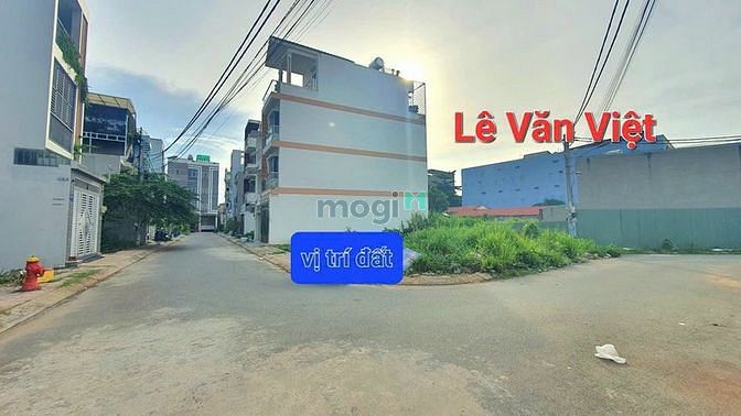 Hình ảnh Lô góc 2 mặt tiền ngang 5.7m đường Lê Văn Việt, giá 4.9 tỷ