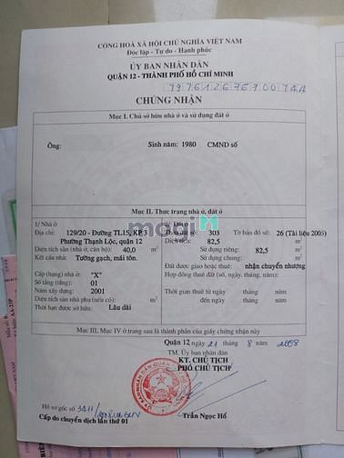 Hình ảnh Đất trống hẻm xe hơi TL15, DT 121m2 đát giá rẻ 4.6 tỷ