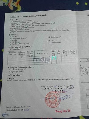 Hình ảnh Bán Đất Đô Thị Rạch Dừa Vũng Tàu ( có sẵn nhà cấp 4)