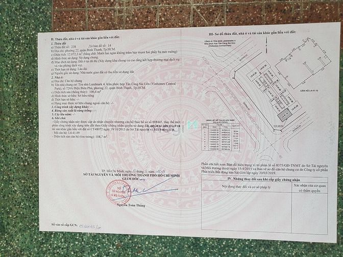 Hình ảnh Cần bán CH Vinhomes Central Park 109m2, full NT view Landmark 81.