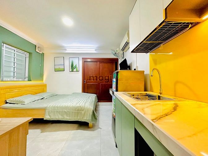 Hình ảnh Căn Hộ Studio Banlcony Full Nội Thất Cao Cấp Ngay Vòng Xoay Dân Chủ
