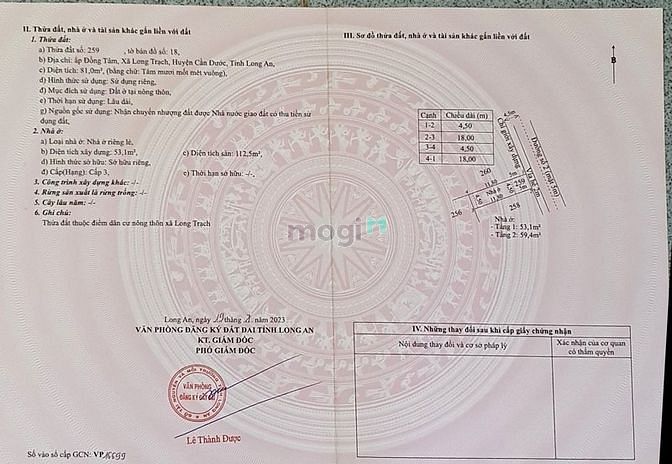 Hình ảnh bán nhà từ đường kênh xã long trạch đi vào 100m