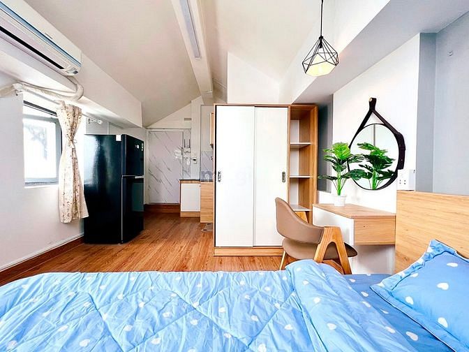 Hình ảnh Căn Hộ Studio Full nội thất cửa sổ trời thoáng ngay Cầu Bình Lợi, PVĐ