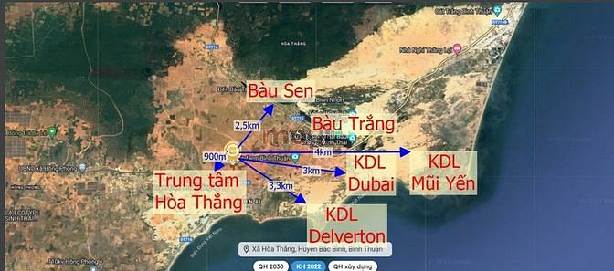 Hình ảnh Cần bán lô đất view biển 3779m2 xã Hòa Thắng, quy hoạch đất ở đô thị