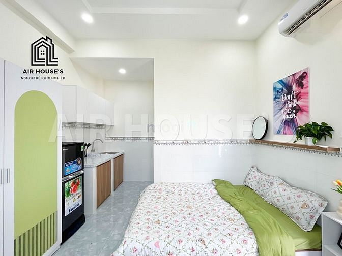 Hình ảnh GÒ VẤP STUDIO tone xanh có cửa sổ cực chill