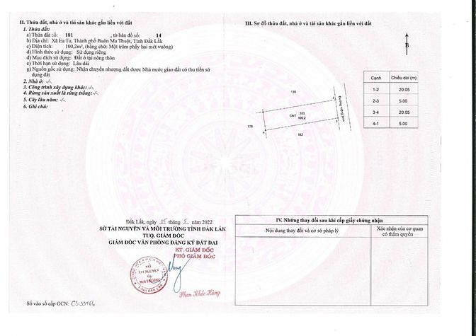 Hình ảnh Mình chính chủ cần bán đất Ea Tu, 100m2, full thổ cư, SHR, giá tốt