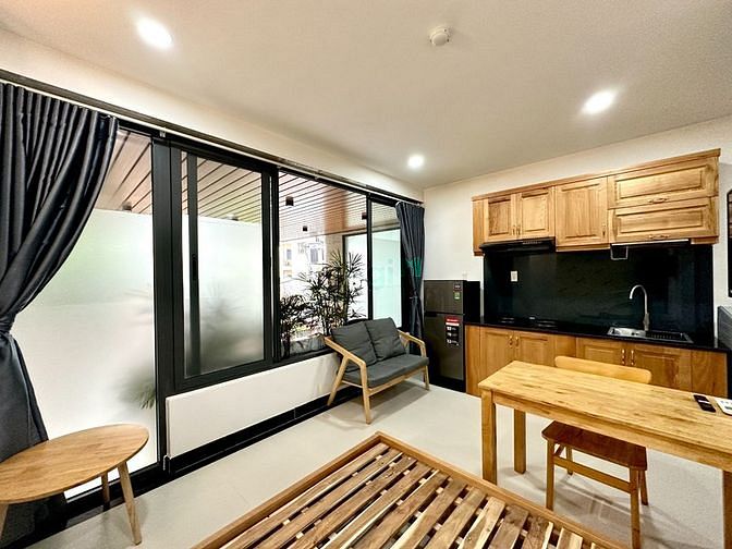 Hình ảnh Mb6623 nạp rút nhanh chóng studio gần Etown, đủ đồ, có balcony và cửa sổ lớn, Q Tân Bình