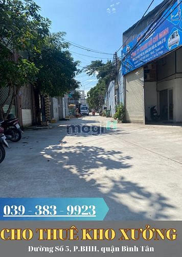 Hình ảnh Cho Thuê KHO XƯỞNG (12m x 24m) Đường Số 5, P.BHH, quận Bình Tân
