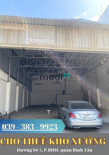 Hình ảnh Cho Thuê KHO XƯỞNG (12m x 24m) Đường Số 5, P.BHH, quận Bình Tân