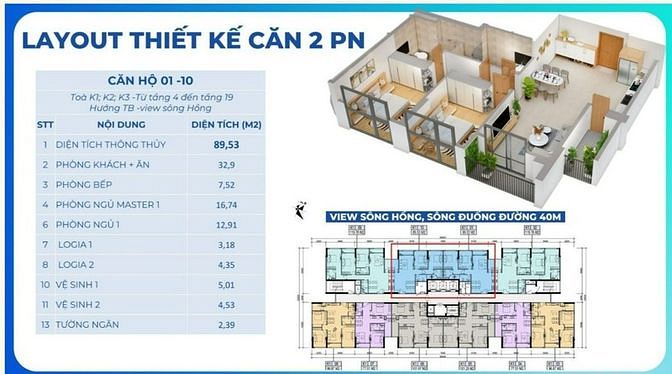 Hình ảnh BQL Khai Sơn city CHCC 1810 (120m2, 3 ngủ, 3vs,1 khách) Giá hơn 4tỷ
