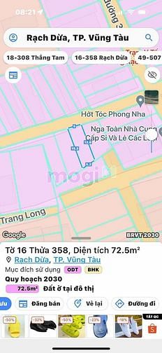 Hình ảnh 🇧🇮 Cần BÁN GẤP LÔ ĐẤT HẺM 484 đường 30/4 p Rạch dừa TPVT