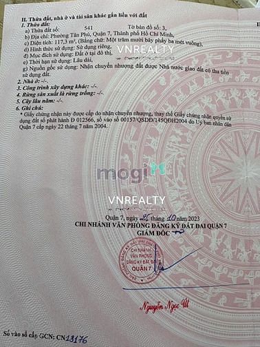 Hình ảnh Bán đất góc 2mt đường chợ Tân Mỹ,p. Tân Phú,Q7.