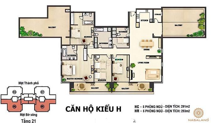 Hình ảnh For lease Penthouse sân vườn River Garden Thảo Điền - 362m2 View Sông