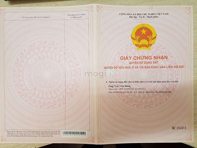 Hình ảnh Bán đất thổ cư tuyệt đẹp Hà Nội Cổ Nhuế 2 Bắc Từ Liêm 111m đường 9m