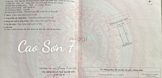 Hình ảnh Chủ cần bán gấp lô đất biển đường Cao Sơn 7 - 2,x nhỏ GẤP