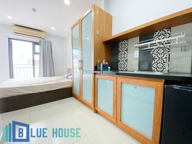 Hình ảnh Trống sẵn studio ban công full nội thất gần chợ Hoàng Hoa Thám