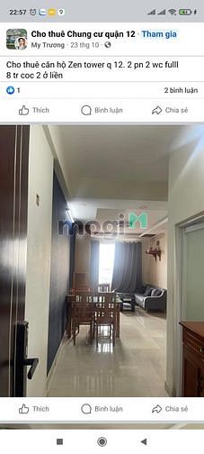 Hình ảnh VỠ NỢ bán CH Zen Tower Q12 73m2 2PN chỉ 1tỷ3