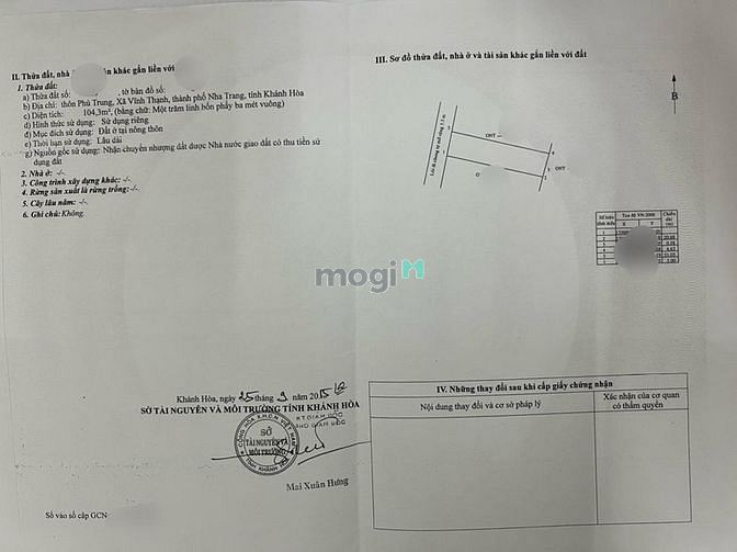 Hình ảnh VT45 Bán đất hẻm 3.5m đường Phú Trung gần chợ Ga xã Vĩnh Thạnh