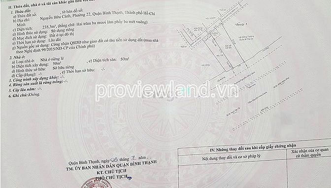 Hình ảnh Bán lô đất Nguyễn Hữu Cảnh Bình Thạnh, 235.3m2, ngang 7.5m, sổ hồng
