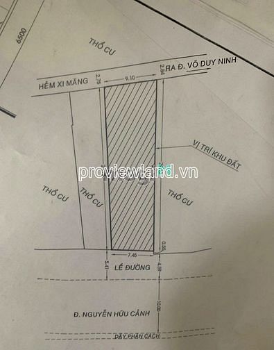 Hình ảnh Bán lô đất Nguyễn Hữu Cảnh Bình Thạnh, 235.3m2, ngang 7.5m, sổ hồng