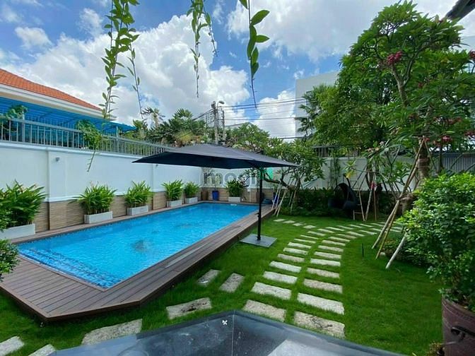 Hình ảnh Biệt thự Trần Văn Sắc Thảo Điền, Q2- DT: 458m2 full, hồ bơi, sân vườn