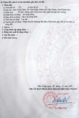 Hình ảnh Bán nhanh lô đất hẻm oto thôn Vĩnh Châu xã Vĩnh Hiệp