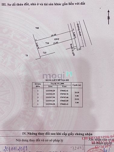 Hình ảnh Củ Chi, Bán lô đất đường nhựa 6m, Tỉnh Lộ 7, DT 5x24m, chỉ 1 tỷ 90tr
