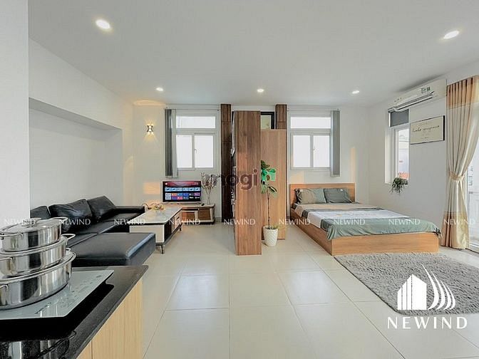 Hình ảnh Cho thuê căn bancon fullnt Mới _máy giặt riêng cạnh quận 4, q1,Q2