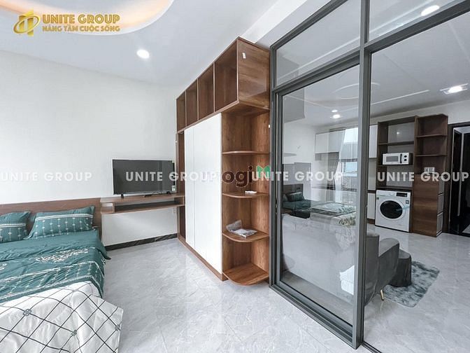 Hình ảnh Mb6623 nạp rút nhanh chóng full nội thất máy giặt riêng,ban công cửa sổ lớn Cô Giang Q1