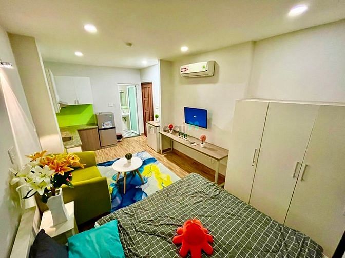 Hình ảnh Cho thuê 1 phòng ngủ bancon full nội thất Đoàn Văn Bơ Quận 4