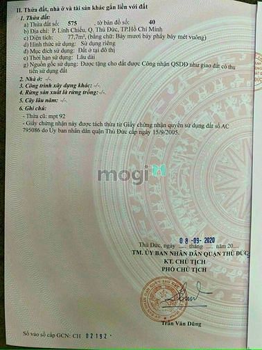 Hình ảnh Bán Lô Đất 78m2 Hẻm 1072 Kha Vạn Cân, Phường Linh Chiểu. Tp. Thủ Đức
