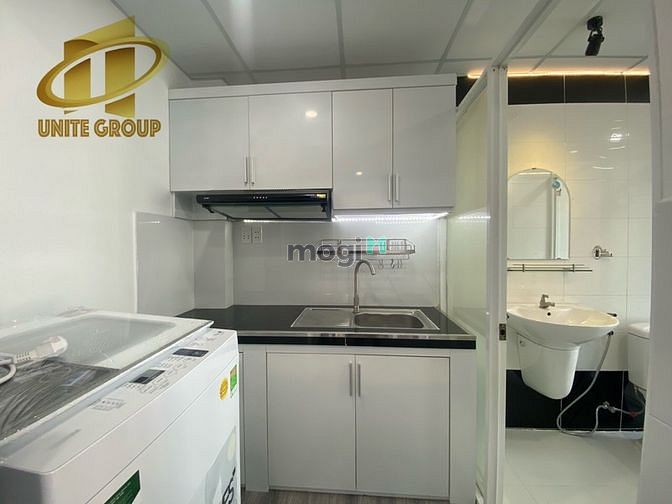 Hình ảnh Studio full nội thất bếp tách có bancon ở KDC Trung Sơn