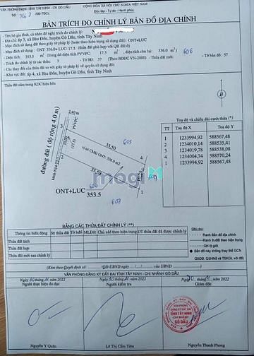 Hình ảnh Đãt đẹp BÀU ĐỒN sát KCN PHƯỚC ĐÔNG, GÒ DẦU. - Diện tích : 10x35 có 336