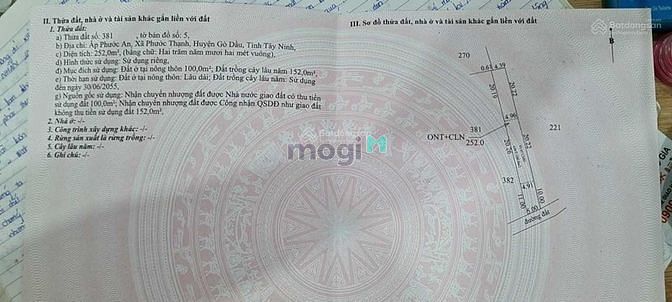 Hình ảnh Người thân nhờ bán đất PHƯỚC THẠNH - GÒ DẦU giá sốc chỉ 411tr