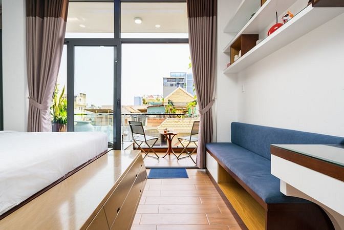 Hình ảnh Studio bancon cửa sổ lớn full nội thất Đinh Công Tráng Quận 1