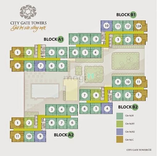 Hình ảnh Bán căn góc 2PN City Gate DT 73m2, đang cho thuê 13tr/th Gía 2,18 tỷ