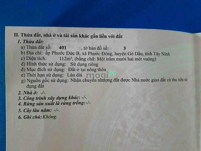 Hình ảnh * ĐẤT KHU CÔNG NGHIỆP PHƯỚC ĐÔNG * Ấp Phước Đức B, xã Phước Đông, huyệ