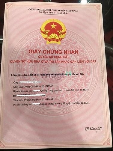 Hình ảnh Nhà Sổ Hồng 42/6/5 đường 35 - gần Giga Mall Phạm Văn Đồng - Giá 2,5 tỷ