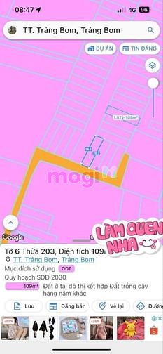 Hình ảnh cần bán 1 lô đất ODT, thị trấn trảng bom, tỉnh đồng nai