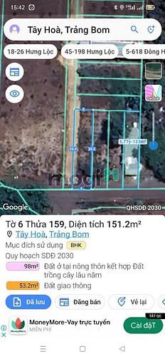 Hình ảnh cần bán 1 lô đất xã tây hòa, trảng bom, đồng nai