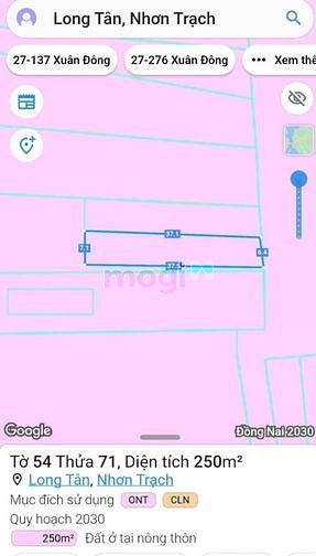 Hình ảnh Bán 250m2 Đất xã Long Tân Nhơn Trạch