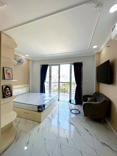 Hình ảnh Studio ban công, có thang máy, full nội thất, gần chợ bà chiểu. Sát q1