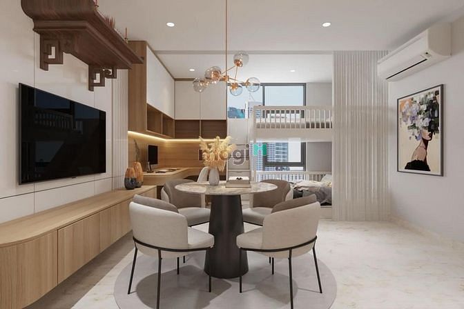 Hình ảnh Cho thuê Studio - Smart City, 32m2 full đồ, tầng trung, giá 7.5tr/th