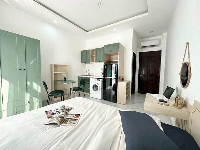 Hình ảnh Studio bancol, trang bị nội thất cao cấp, máy giặt riêng