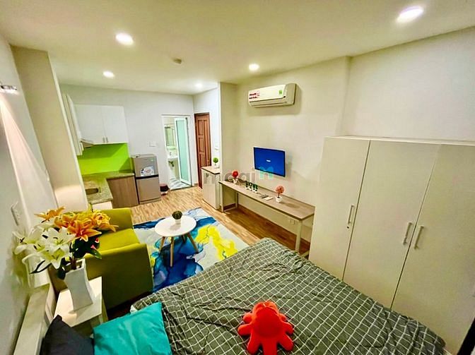 Hình ảnh Cho Thuê Căn Hộ Studio Cửa sổ thiết kế đẹp Bến Vân Đồn Q4